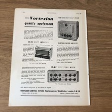 GRAM176 MAGAZINE ADVERT 11X8 VORTEXION 30/50 WATT AMPLIFIER