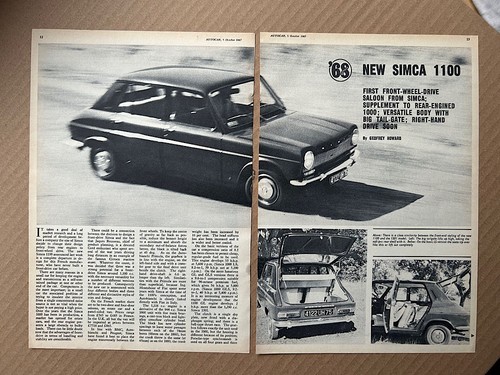 Simca 1100 autocar road - road, test
