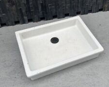 Antique Sink French Shallow Roll Front White Very Heavy excellent Condition