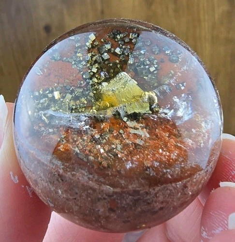 Pyrite cube inclusion - pyrite, resin