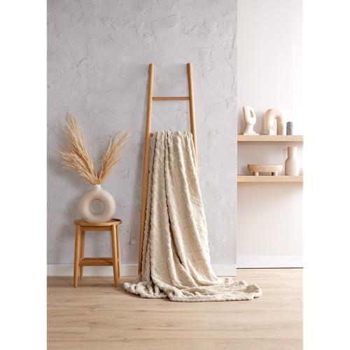 Cable knit fleece throw - throw, silver