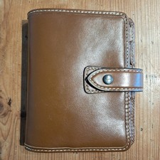 Filofax Malden Pocket Organiser Antiqued Soft Leather Tan Brown Inserts Uni Work