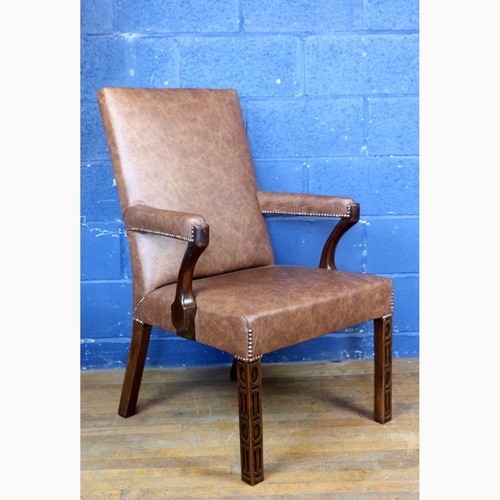 Antique mahogany library - an,