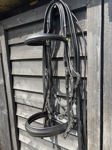 Rhinegold black double bridle - black,