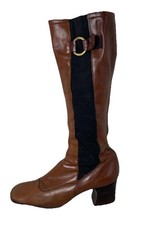 RARE VTG 60s 70s Brown Leather