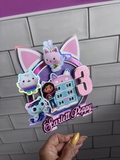 Personalised Gabby Dollhouse Cake Topper Any Name Age