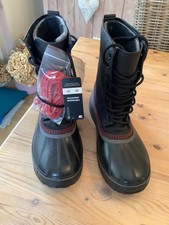 Mens Sorel Boots Pac Winter 1964 Premium Black Red NM1560-012 Size10 New