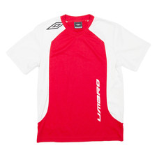 UMBRO Boys T-Shirt Red Crew Neck 12-13Y