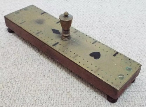 Antique brass and wood - and,