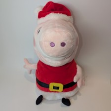 Peppa Pig Santa Christmas Talking Puppet Plush Toy 2022 Hasbro Large 18" VGC