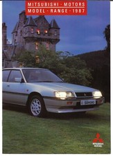 Mitsubishi Range 1987-88 UK Market Brochure Colt Cordia Sapporo Starion Shogun