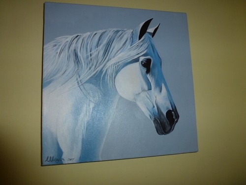 Original white horse head - original,