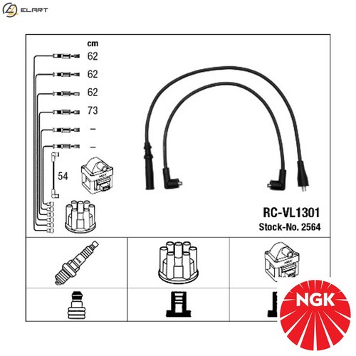 Ignition cable kit 2564 - 2564, for