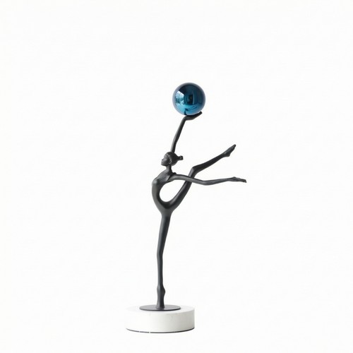 Dancer statue with sphere - with,