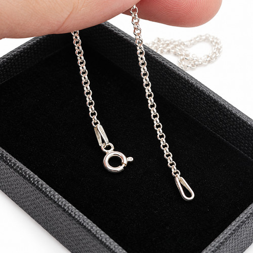 Silver belcher necklace - silver, chain