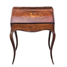 A 19thC Antique French Ladies Inlaid Writers Bureau with Fitted Interior