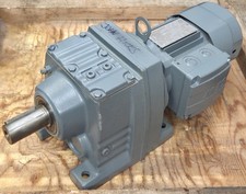 SEW Eurodrive 0.25kW 3 Phase Brake Gearbox Straight Inline Foot Mounted 11 RPM