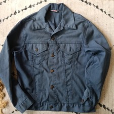 VINTAGE LEVIS Type 3 Bedford Cord Jacket. Big E Tab Black-Gold 1960-70s 40 chest