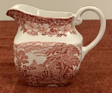 Enoch Wedgwood Pink & White Woodland Milk Jug / Creamer