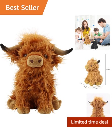 Realistic 11in highland cow - realistic,