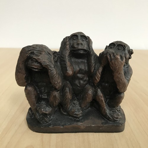 Three wise monkeys sculpture - wise,