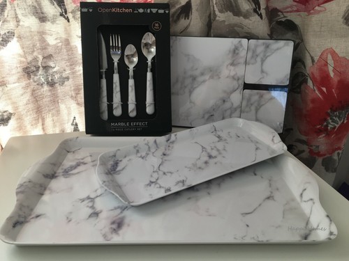 Marble effect cutlery food - effect,