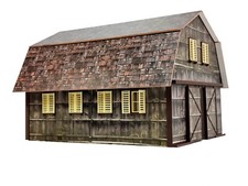 Train Depot G Scale 1:22.5 – Railway Barn Hangar Diorama Kit for Model Trains