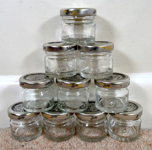 Set glass mini jam jars - of,