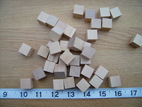 20x wood cubes wooden - 20x,
