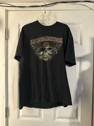 Y2k skull harley davidson t - ,