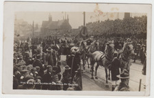 RP P/C  THE KING AND QUEEN & CHILDREN AT GRIMSBY, LINCOLNSHIRE, 1912   HORSES
