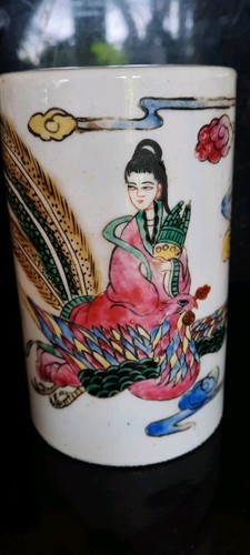 Chinese porcelain painted jar - porcelain,