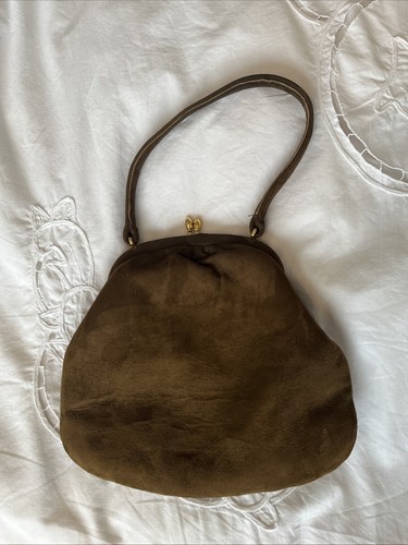 1960s vintage brown suede - 1960s,
