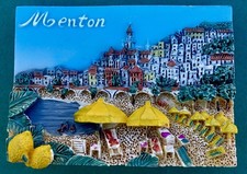 Souvenir Fridge Magnet Menton Beach And Old Town South Of France