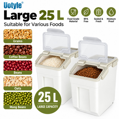 25l airtight flour storage - 25l,