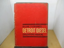 Vintage 1968 DETROIT Diesel engines in-line 71 operators manual/book