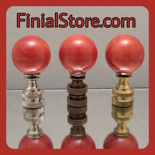 Red marbled glass - marbled, lamp
