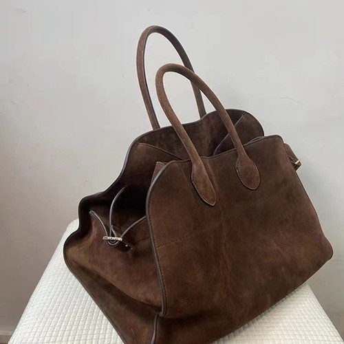 New brown suede tote bag - new,