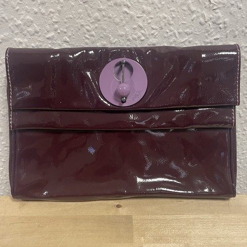 Billy bag clutch purple - purple, patent