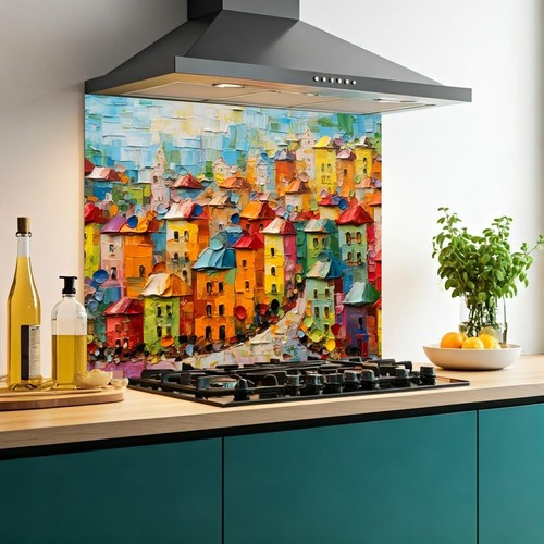 Printed glass kitchen - printed,