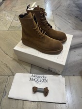Alexander Mcqueen Hybrid Lace Up Chelsea Boots Camel Size UK 10 EU 45