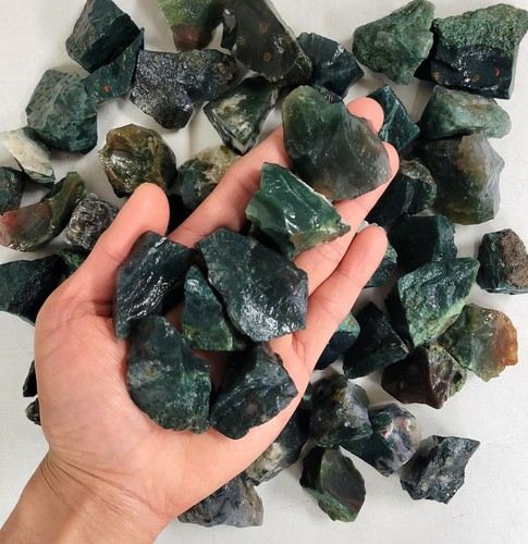 Raw moss agate from - agate,