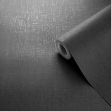 Black Texture Linen Wallpaper