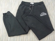 Jack Wills Women’s Joggers UK 12 Black Sweatpants Logo Print Casual Loungewear