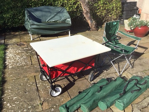 Mobile trolley with - table, and