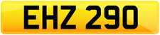 DATELESS REGISTRATION PRIVATE PLATE CHERISHED SHORT CAR NUMBER EHZ 290 