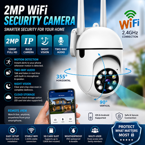 Wifi security camera - a7, 1080p