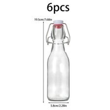 6PCS Clip Top Glass Bottles