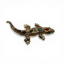 Vintage Gold-Tone Lizard