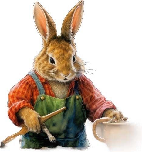 Colourful cute peter rabbit - colourful,